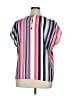 Halogen 100% Polyester Stripes Pink Short Sleeve Blouse Size XL (petite) - photo 2