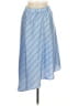 Express 100% Polyester Stripes Blue Formal Skirt Size M - photo 2