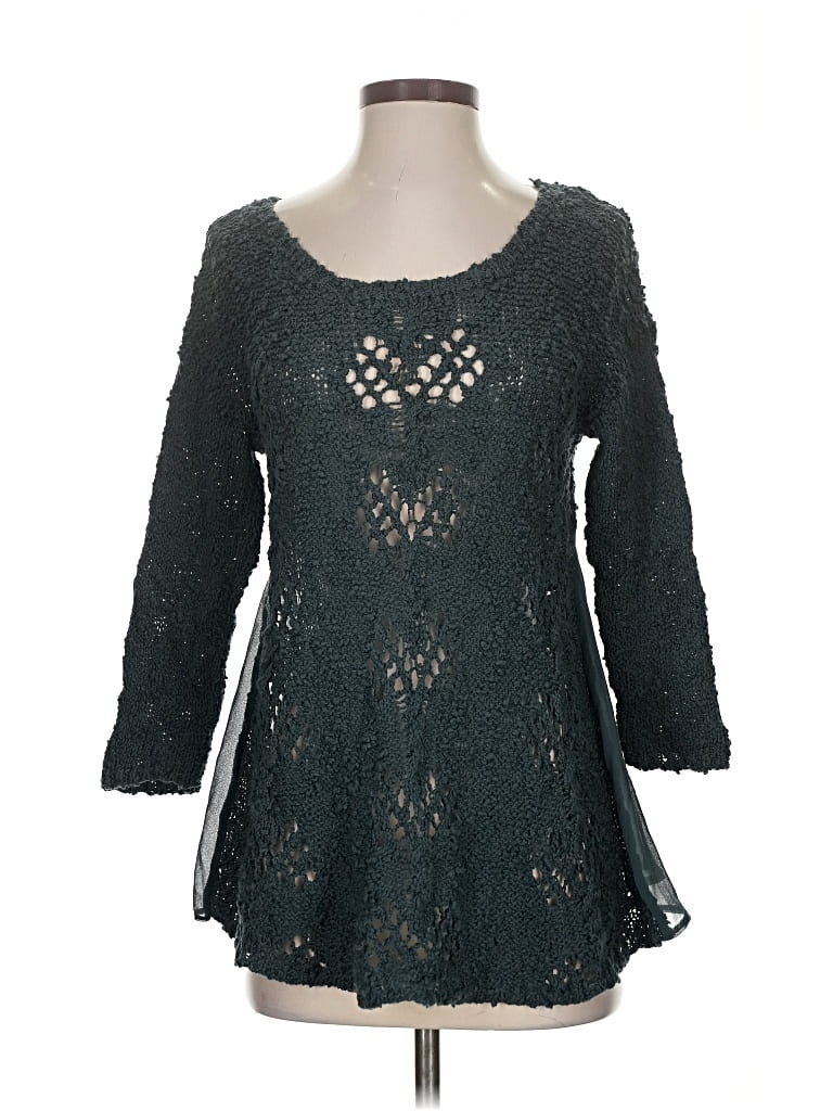 Pre-owned Knitted & Knotted Cardigan Sweater In Blue