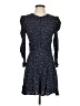 Veronica Beard 100% Rayon Hearts Blue Casual Dress Size 2 - photo 1