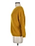 Rosette Solid Yellow Pullover Sweater Size M - photo 5