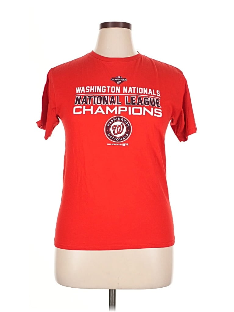 Pre-owned Genuine Merchandise By Team Athletics Short Sleeve T-shirt In Red