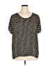 Everleigh 100% Polyester Polka Dots Black Short Sleeve Blouse Size XL - photo 1