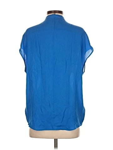 Vince. Short Sleeve Silk Top (view 2)