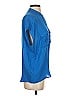 Vince. 100% Silk Blue Short Sleeve Silk Top Size XS - photo 4
