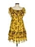 Scripted Yellow Cocktail Dress Size M - photo 1