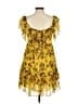 Scripted Yellow Cocktail Dress Size M - photo 2