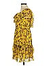 Scripted Yellow Cocktail Dress Size M - photo 5