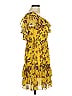 Scripted Yellow Cocktail Dress Size M - photo 4
