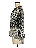 En Creme 100% Rayon Silver 3/4 Sleeve Blouse Size M - photo 5