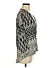 En Creme 100% Rayon Silver 3/4 Sleeve Blouse Size M - photo 4