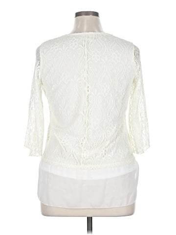 Brittany Black 3/4 Sleeve Blouse (view 2)