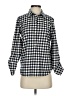 Tommy Hilfiger Checkered-gingham Blue 3/4 Sleeve Blouse Size S - photo 1