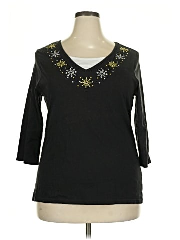 Holiday Editions 3/4 Sleeve Top (view 1)
