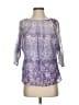 Jennifer Lopez 100% Polyester Purple 3/4 Sleeve Blouse Size XS - photo 1