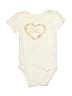 Carter's 100% Cotton Floral Ivory Short Sleeve Onesie 6-9 MO / 9 MO - photo 1