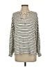 CAbi Stripes Ivory Long Sleeve Blouse Size S - photo 1