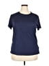 Gap 100% Cotton Solid Blue Active T-Shirt Size XXL - photo 1