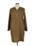 Unbranded 100% Polyester Solid Brown Casual Dress Size XL - photo 1