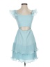 BCBGMAXAZRIA 100% Polyester Blue Cocktail Dress Size 2 - photo 1