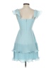 BCBGMAXAZRIA 100% Polyester Blue Cocktail Dress Size 2 - photo 2
