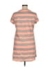 Echo 100% Cotton Stripes Orange Casual Dress Size XL - photo 2
