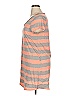 Echo 100% Cotton Stripes Orange Casual Dress Size XL - photo 5