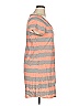 Echo 100% Cotton Stripes Orange Casual Dress Size XL - photo 4
