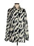 CAbi 100% Polyester Animal Print Ivory Long Sleeve Blouse Size M - photo 1