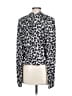 MICHAEL Michael Kors Animal Print Silver Long Sleeve Blouse Size L (petite) - photo 2