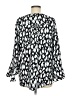 Vince Camuto 100% Polyester Print Silver Long Sleeve Blouse Size M - photo 2