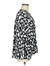 Vince Camuto 100% Polyester Print Silver Long Sleeve Blouse Size M - photo 4