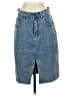 Happily Grey Blue Denim Skirt Size 5 - photo 1