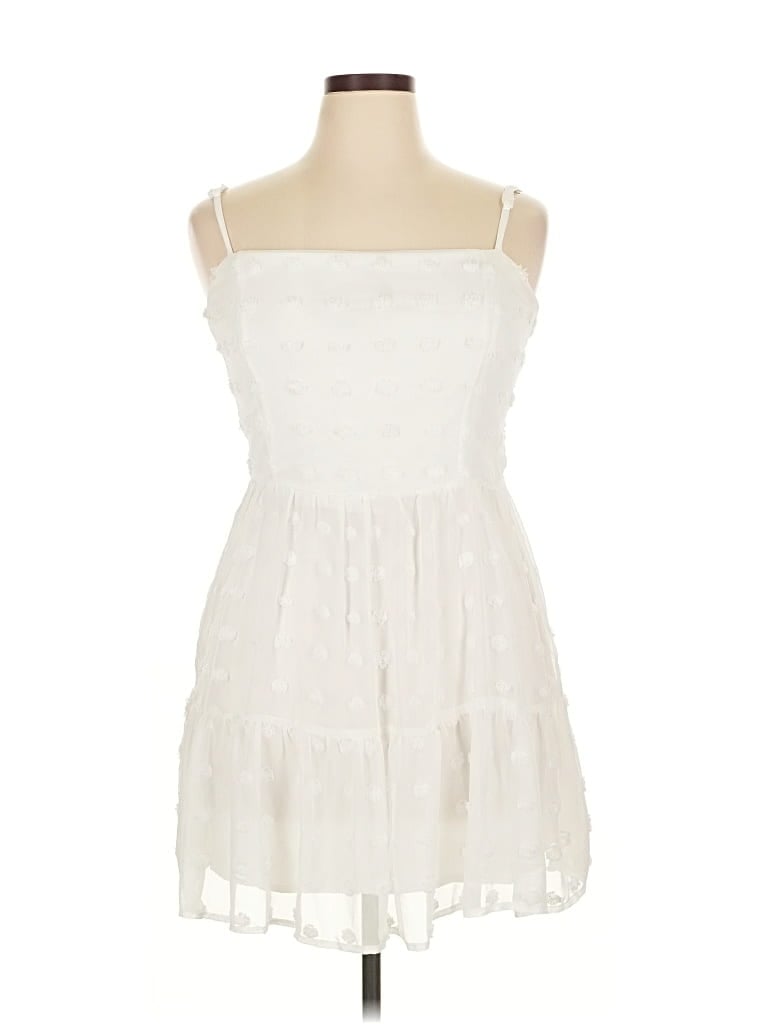 Pre-owned Emerald Sundae Cocktail Dress In White