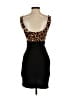Lac Bleu Animal Print Black Cocktail Dress Size S - photo 2