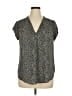 Monday Fun 100% Polyester Black Short Sleeve Blouse Size XL - photo 1