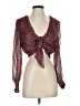 Reset 100% Polyester Red Long Sleeve Blouse Size S - photo 1
