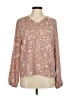 alex & lili 100% Polyester Brown Long Sleeve Blouse Size M - photo 1