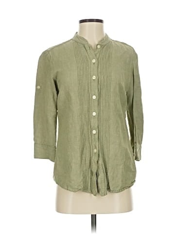 Kasper 3/4 Sleeve Button-Down Shirt (view 1)
