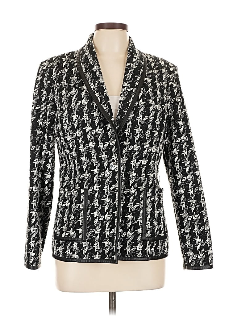 Pre-owned Joseph Ribkoff Blazer Jacket In Silver