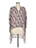 Caramela 100% Polyester Animal Print Pink 3/4 Sleeve Blouse Size M - photo 1