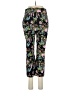 Roz & Ali Floral Black Casual Pants Size 8 - photo 2