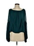 Studio M 100% Polyester Teal Long Sleeve Blouse Size S - photo 1