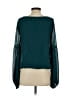 Studio M 100% Polyester Teal Long Sleeve Blouse Size S - photo 2