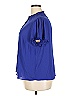 T Tahari 100% Polyester Blue Short Sleeve Blouse Size 2X - photo 5