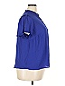 T Tahari 100% Polyester Blue Short Sleeve Blouse Size 2X - photo 4