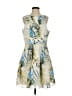 Ted Baker London 100% Polyester Tropical Green Ivory Cocktail Dress Size 24 waist (estimated) - photo 1