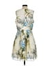 Ted Baker London 100% Polyester Tropical Green Ivory Cocktail Dress Size 24 waist (estimated) - photo 2