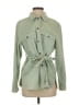 Zara 100% Cotton Green Jacket Size S - photo 1