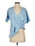Unbranded Blue Purple Short Sleeve Blouse Size S - photo 1